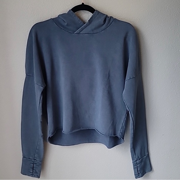 Bobi Thumbhole Hoodie Granite Blue Size Large NWT - Picture 2 of 12